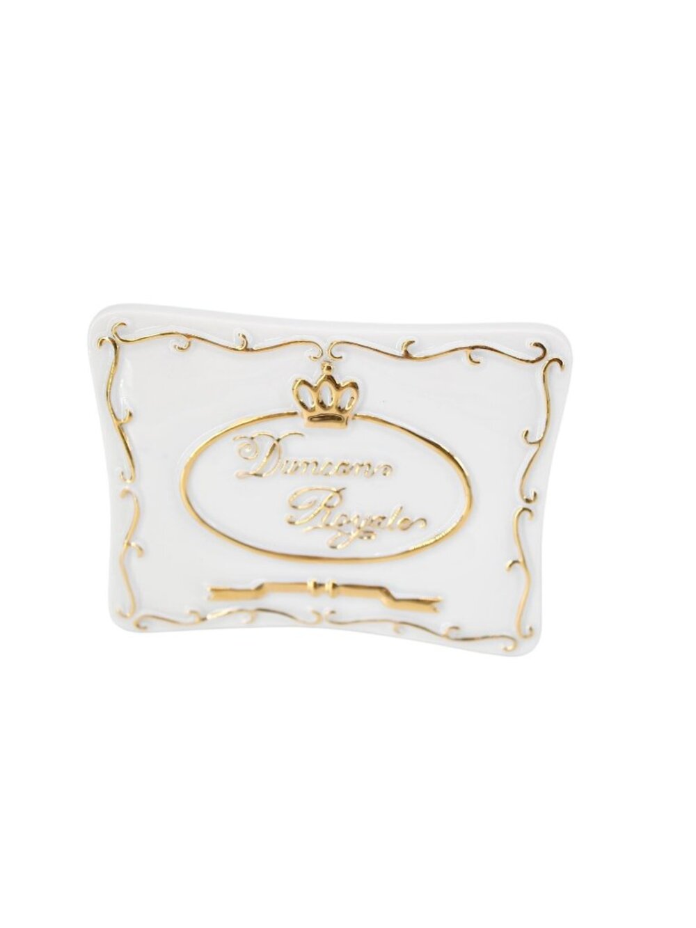 Duncan Royale Cabinet Display Sign Porcelain Gold Script Vintage 94624